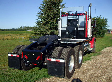 Low Boy Rig from R.Mack Welding serving Bowden, Innisfail, Carstairs, Crossfield and more.